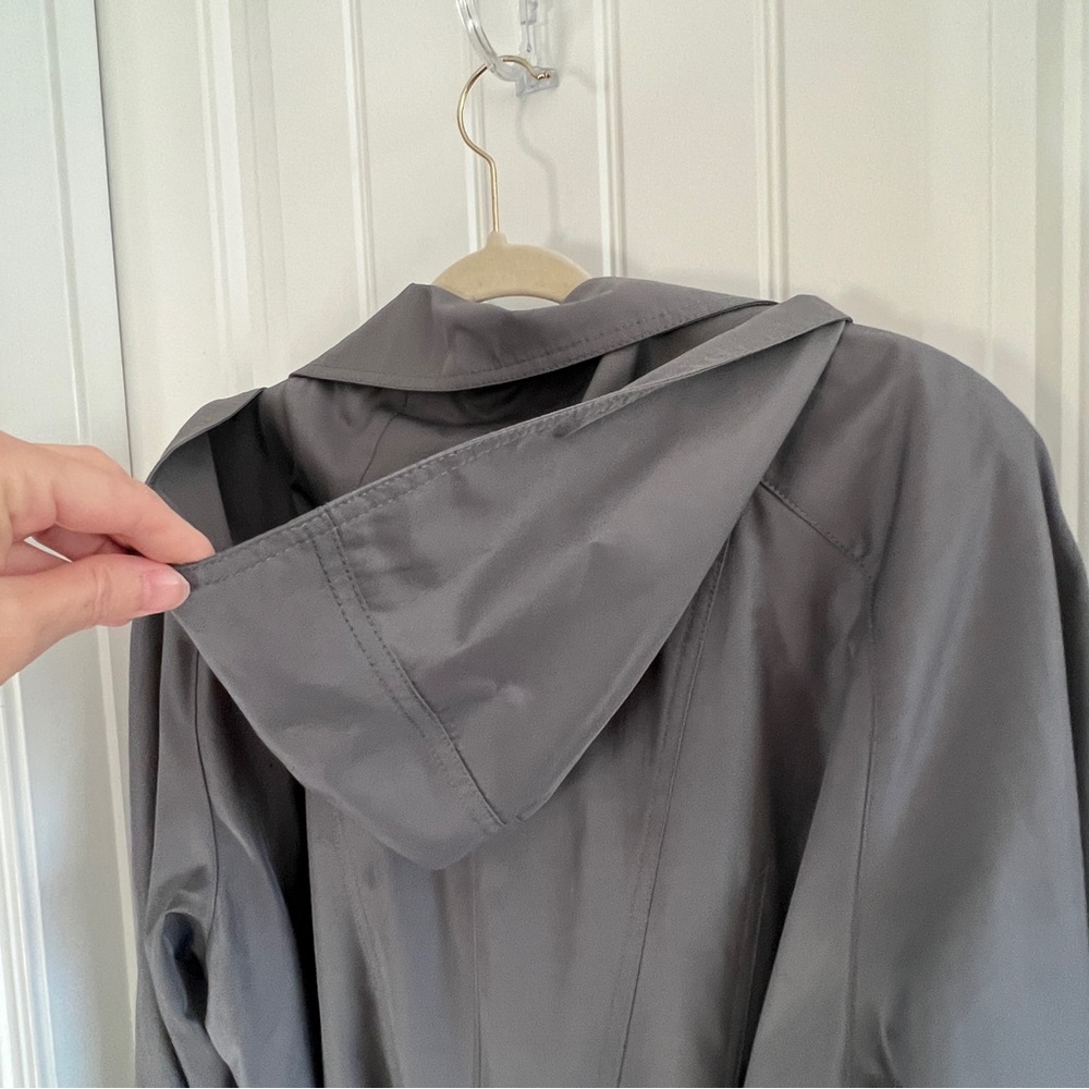 NWT Gallery Woman hooded gray trench coat - Picture 8 of 15